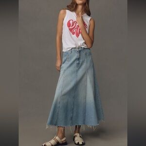 Mother The Full Swing Jean Skirt
